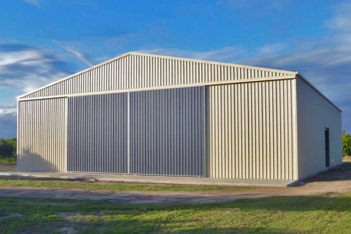 Навес за съхранение на машини със стоманена конструкция в Австралия